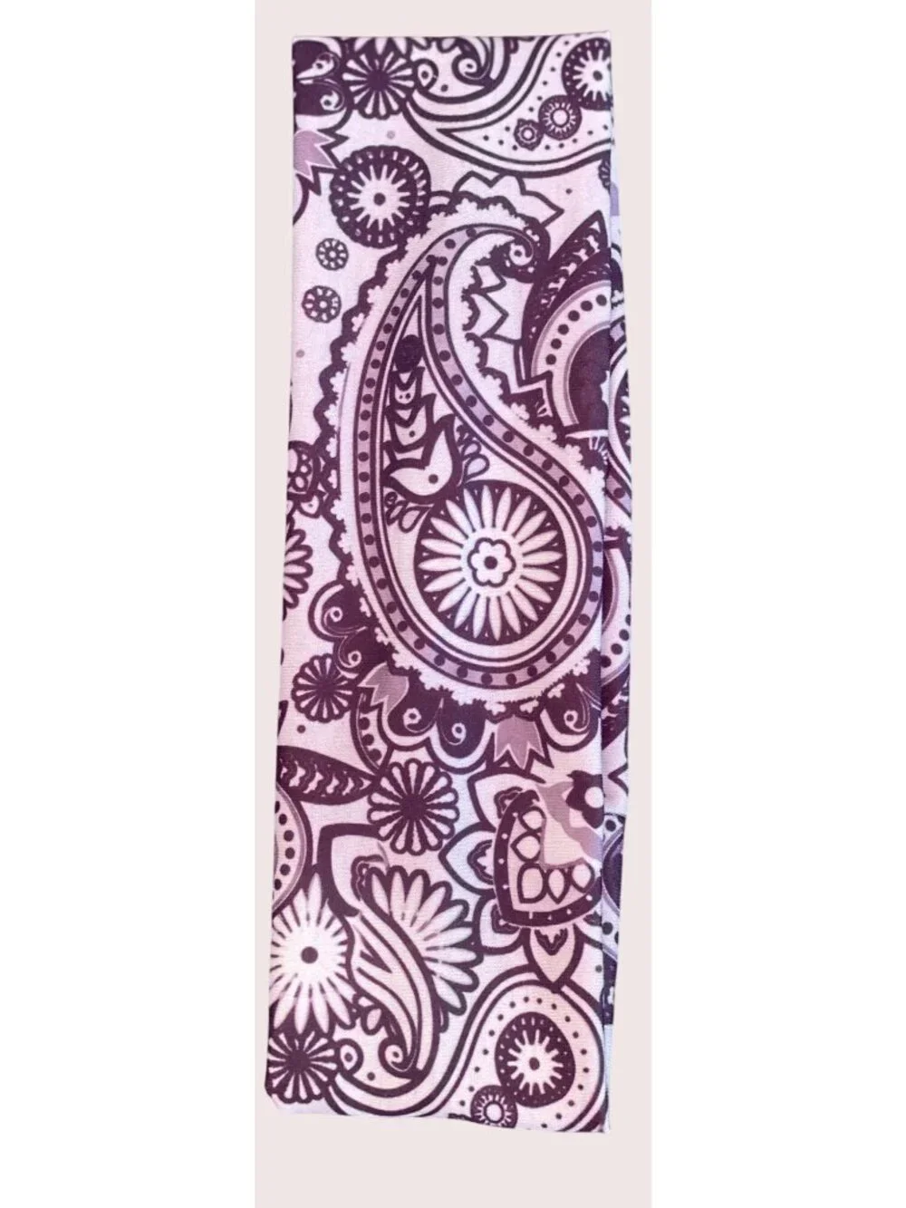 Fabric Headband Elastic Back Wear Wide Thin Hair Accessory Black White Paisley &